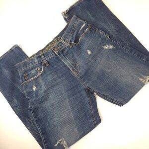 AMERICAN EAGLE DISTRESSED BLUE DENIM JEANS MEN'S SIZE 30x29 RELAXED STRAIGHT....